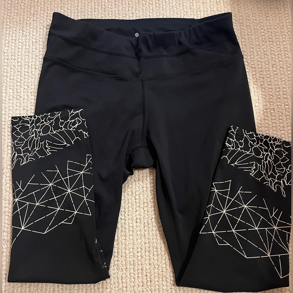 Black Athleta floral and asymmetric S